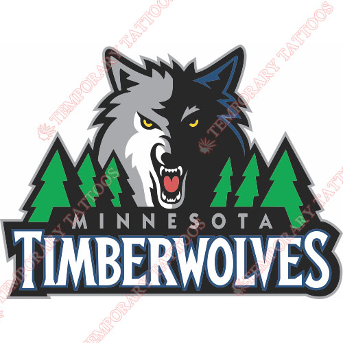 Minnesota Timberwolves Customize Temporary Tattoos Stickers NO.1084